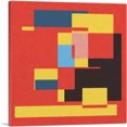 thumbnail image 1 of ARTCANVAS Mid-Century Modern Red Glitch City Canvas Art Print - Size: 26" x 26" (1.50" Deep), 1 of 9