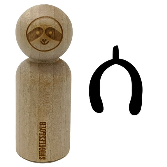 Wishbone Solid Thanksgiving Rubber Stamp for Scrapbooking Crafting Stamping - Small 3/4 Inch