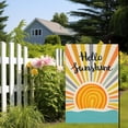 thumbnail image 3 of AMHNF Hello Sunshine Summer Garden Flag 12x18 inch, Double Sided Holiday Burlap Yard Flag for Outdoor Decoration, 3 of 5
