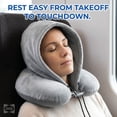 thumbnail image 3 of Sealy Infused Gel Memory Foam Hooded Travel Pillow, Gray, 3 of 8