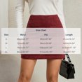 thumbnail image 3 of IUYRTFE Women's Faux Suede Mini Skirt – High-Waist Zip-Up A-Line Short Skirt for Fall, Winter, and Casual Daily Wear, 3 of 8