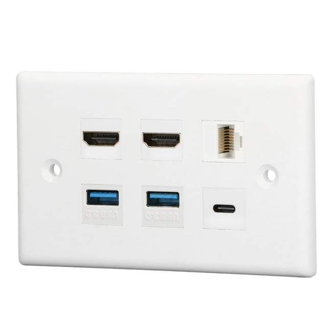 Placa de pared Cat, placa de pared de 6 puertos, placa de pared Ethernet, placa de pared Cat R, rendimiento de primer nivel