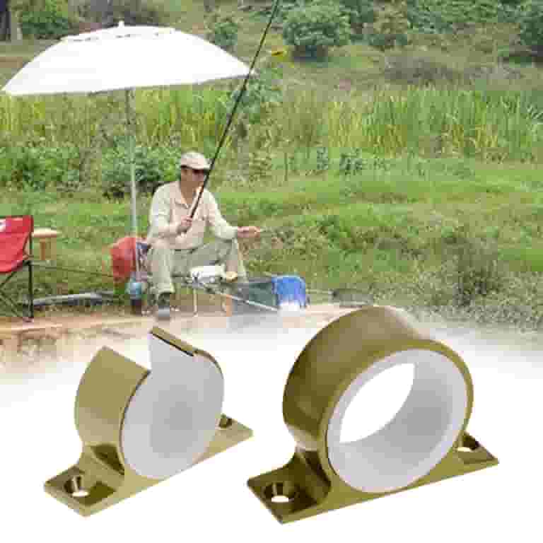 fishing rod holder clips Three Pack Hands Free With Keychain Carabiner Stainless Steel Wearable Rod Holders For Fly Fishing Grab And Go Portable Tackle 7 Tracks Replacement Clips Ice Fishing Tip
