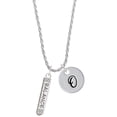 thumbnail image 1 of Delight Jewelry Silvertone Balance Bar Silvertone Script Initial Disc - O - Charm Necklace, 20"+3", 1 of 4