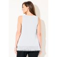 thumbnail image 2 of Catherines Women's Plus Size Ponte Knit Lace Tank, 2 of 4