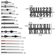 TSV 5pcs Clock Mechanisms Replacement Kit, DIY Quartz Clock Part with 5 Different Pairs