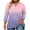 Purple, variant on Plebaso Women's Plus Size Tops Casual 3/4 Sleeve V Neck Tunic Shirts Gradient Printed Womens Blouses