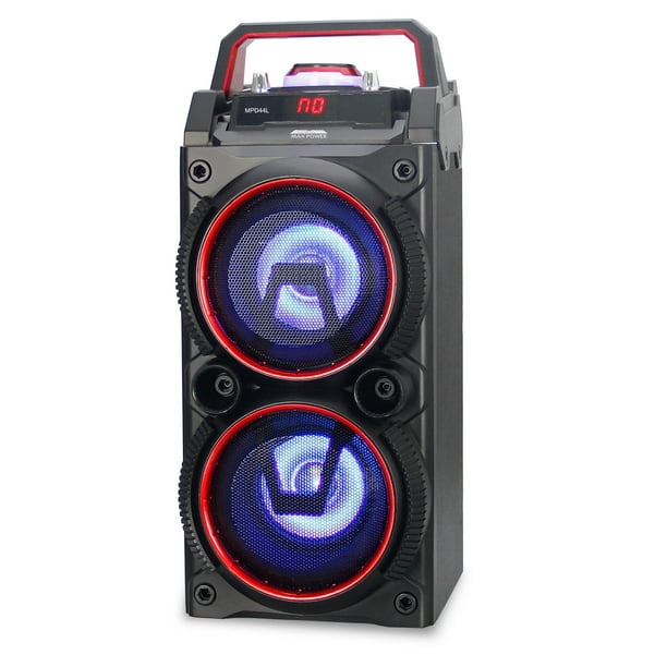 MPD44L Max Power Dual 4 Inch Bluetooth Speaker with Rechargeable