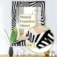 thumbnail image 3 of DESIGN ART Designart 'Black & White 5' Modern Mirror - Contemporary Printed Wall Mirror 27.6 in. wide x 39.4 in. high, 3 of 4