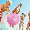 thumbnail image 2 of 16 Inch Plastic Beach Balls Inflatable Beach Balls Bulk Large Blow up Pool Game Toys for for Summer Beach, (Pink) 15.74x15.74", 2 of 5