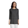 thumbnail image 1 of Lands' End Women's Tall 3/4 Sleeve Supima Cotton Crewneck Tunic, 1 of 3
