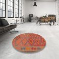 thumbnail image 4 of Ahgly Company Machine Washable Indoor Rectangle Contemporary Fire Engine Red Area Rugs, 7' x 9', 4 of 7