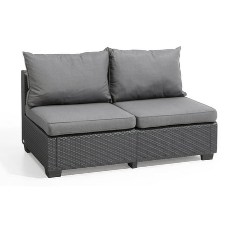 Must Have Keter Sapporo Loveseat Gray, Keter Outdoor Furniture