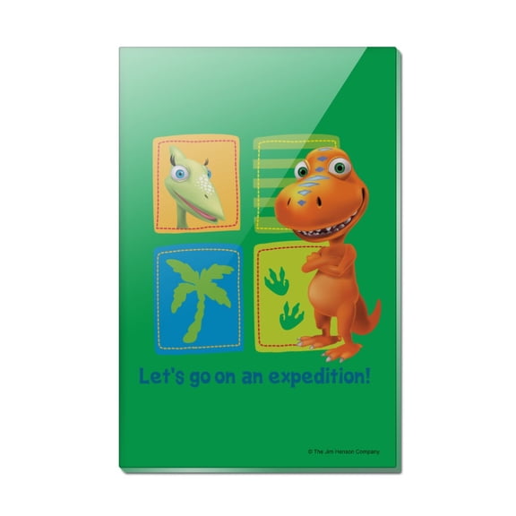 Dinosaur Train Let's Go on an Expedition Buddy Tiny Rectangle Acrylic Fridge Refrigerator Magnet