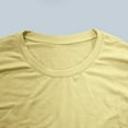 thumbnail image 5 of Cotton Oversized Tshirts Womens Short Sleeve Loose Crewneck High Low Hem Tops Summer Workout Gym Tees (M, Yellow), 5 of 6