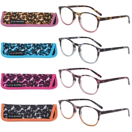 EYEGUARD Blue Light Blocking Reading Glasses for Women Spring Hinge Computer Readers +3.00