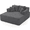 Dark Grey, variant on WENTUM 58" Chaise Lounge Chair Indoor, Oversized Corduroy Boneless Sleeper Sofa Bed with Armrests & 4 Pillows No Assembly for Living Room Gray