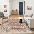 thumbnail image 1 of Boho Vintage Round Rug ft- Faux Wool Dreely Washable Area Rug Small Distressed Throw Rugs Floor Carpet for Door Mat Entryway Bedrooms Laundry (Round - ; Diameter Border ), 1 of 6