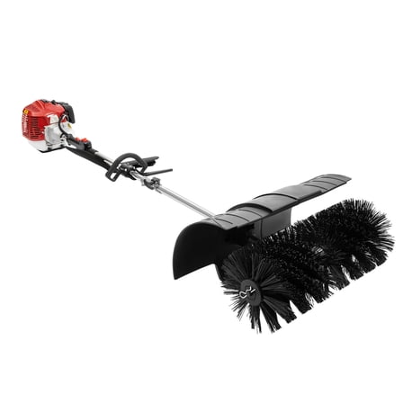 52cc 2.3hp Gas Power Handheld Sweeper Broom Driveway Turf Artificial Grass Snow Clean, 1-Cylinder, 2-Stroke