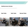 thumbnail image 3 of UBesGoo Laptop Table Adjustable Height Standing Computer Desk Portable Stand up Work Station Cart Tray Side Table for Sofa and Bed,Black, 3 of 8