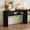 53“Black, variant on Kevinplus Pustic Console Table with Fluted Legs - Farmhouse Entryway Sofa Table, Vintage Oval Hallway Accent Table with Ash Veneer Top and Glaze Finish, Open Shelf, Espresso