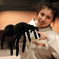 thumbnail image 4 of Creative Black Spider doll plush toy simulation Black Spider doll trick spoof props Halloween gift DMH, 4 of 5