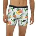 thumbnail image 2 of Men'S Boxer Briefs, Ethnic Hummingbird Flower Soft And Breathable Mens Underwear Boxer Briefs With Widen Waist, 2 of 2
