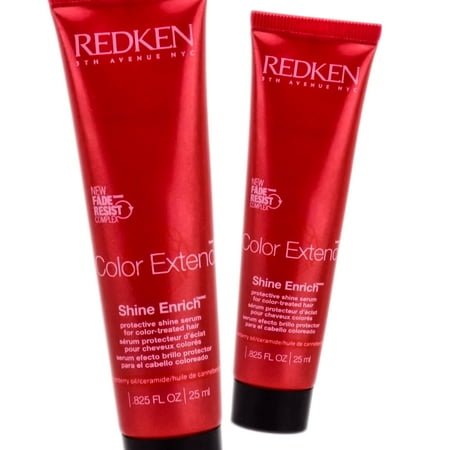 Redken Color Extend Shine Enrich Serum for Color-Treated Hair 0.825 Oz / 25ml - Pack of 2