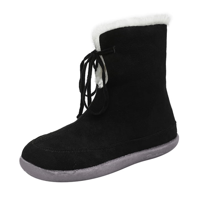 NECHOLOGY Botas Mujer Adulto Femenino Zapatos Botines de mujer Tacones Tobillo Chunky Casual Cuero Zapatos Botas para mujer Botas para mujer (Black, 9)