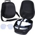 thumbnail image 1 of khanka Hard Travel Case Replacement for Sony PlayStation VR 2, Carrying Case with Shoulder Strap and Lens Protector Cover, Compatible for PSVR2 Controller and PSVR2 Headset (Black), 1 of 9