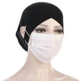 thumbnail image 5 of Yoyauz Muslim Under Scarf with Ear Hole Stretch Jersey Inner Hijabs Tube Caps for Islamic Women Turban Bonnet, 5 of 6
