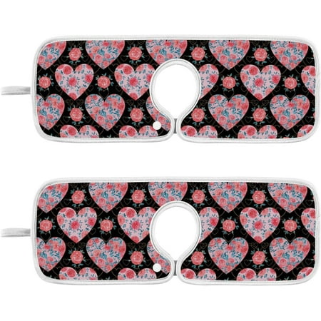 

Hearts Watercolor Roses Sink Splash Guard for Faucet 2 Packs Faucet Absorbent Mats Flowers Pink Faucet Handle Drip Catcher Quickly Drying Mat for Kitchen Counter Bathroom RV
