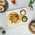 thumbnail image 6 of Non-slip Serving Trays, 2 Pack Large Serving Tray with Handles, 16.5" x 11.2" x 1.6" Food Serve Trays for Dinner, Drinks, Snacks (White), 6 of 7