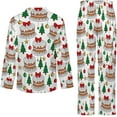 thumbnail image 6 of HPINK-T Women's Pajama Sets Christmas Cake Tree Long Sleeve Lounge Sets Pjs Sleepwear with Pockets, 6 of 6