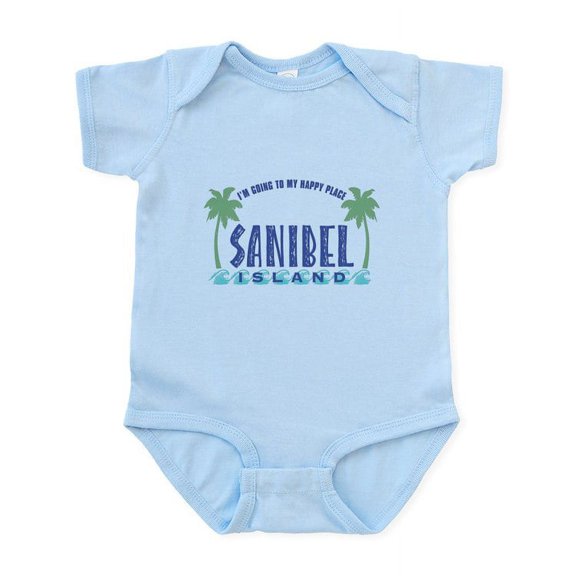 CafePress - Sanibel Happy Place Infant Bodysuit - Baby Light Bodysuit, Size Newborn - 24 Months