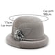thumbnail image 2 of Desiderio Sombrero redondo para mujer, sombrero vintage con acento floral, 2 of 5