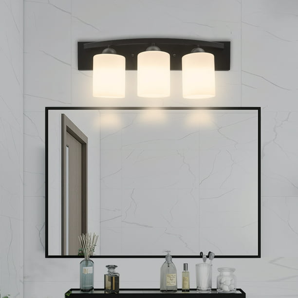 Modern Led 3 Bulb Bath Vanity Light Fixture Bar Wall Lamp Mirror Black Com - How To Take Off Bathroom Light Bar