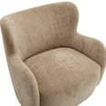 thumbnail image 6 of Christopher Knight Home Mid-Century Modern Velvet Wingback Accent Chair with Birch Legs, Camel, 6 of 9