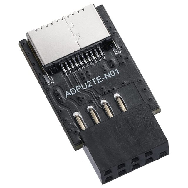 USB 2.0 Cabecera del Panel Frontal USB 9Pines a USB 2.0 Tipo-E Adaptador Interno Placa Base Adaptador de Enchufe