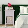 thumbnail image 4 of Costway Mini Wood Night Stand 2 Layer Drawer Basket Bedside End Table Storage Organizer, 4 of 6