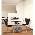 thumbnail image 2 of Pemberly Row Table de Salle de Repos en Lin Frais 36im avec Base Ronde Argentée, 2 of 5
