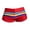 Red, variant on Men's Swim Trunks Square Cut Striped Quick Dry Swimsuit