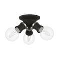 thumbnail image 2 of 47169-04 Livex Lighting Lansdale - 3 Light Flush Mount In Transitional Style-4 Inches Tall and 7 Inches Wide-Black/Brushed Nickel Finish, 2 of 8
