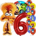 thumbnail image 3 of Ramo de globos Disney Inside Out de 32 pulgadas, color azul y rojo, suministros para fiestas de primer y segundo cumpleaños, globos de látex para niñas y niños, decoración del hogar, 3 of 5