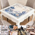 thumbnail image 6 of Ivory Blue Chinese Garden Mahjong Mat 31.5x31.5 Inch | Non-Slip And Noise Reduction Mah Jong Table Mat Cover with Carrying Bag For Mahjong Lovers, Poker, Board Games And Dominoes, 6 of 7
