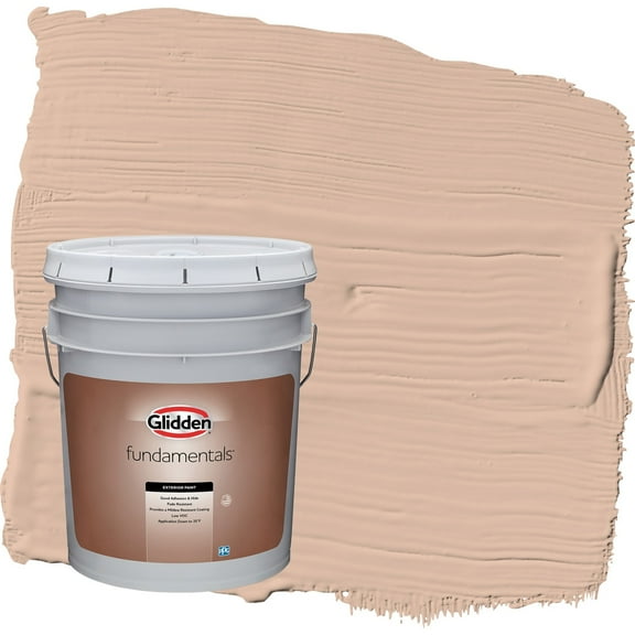 Glidden Fundamentals Cinnamon Ice / Orange Satin Exterior Paint, 5 Gallon