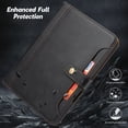 thumbnail image 6 of Flip Case for Apple iPad 11th 10th Generation 2025 2022 10.9", Pencil Holder Smart Cover Auto Sleep Wake Protective Documents Pocket Stand Snap Closure Case for iPad 11th 10th Gen 10.9 Inch, Black, 6 of 7