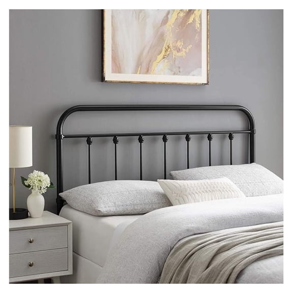 MOD-6152-BLK Sage Twin Metal Headboard, Black
