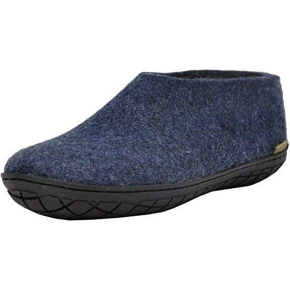 Glerups Wool Shoe Rubber Outsole Denim / Black Rubber  41-N14-20-00 Men's Size 7.5