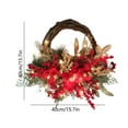 thumbnail image 3 of Skegnu 2024 Luminous Christmas Wreath Rattan Door Hanging Half Tree Christmas Window Decoration Rattan Door Hanging, 3 of 6